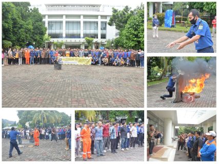 Pelatihan Simulasi Pemadam Kebakaran di BBPMGB LEMIGAS