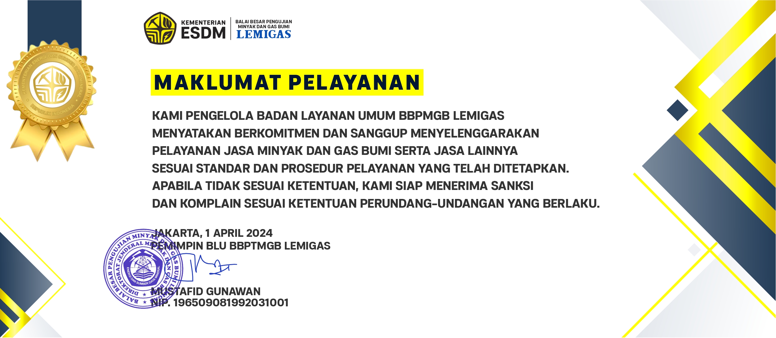 Maklumat layanan 2024